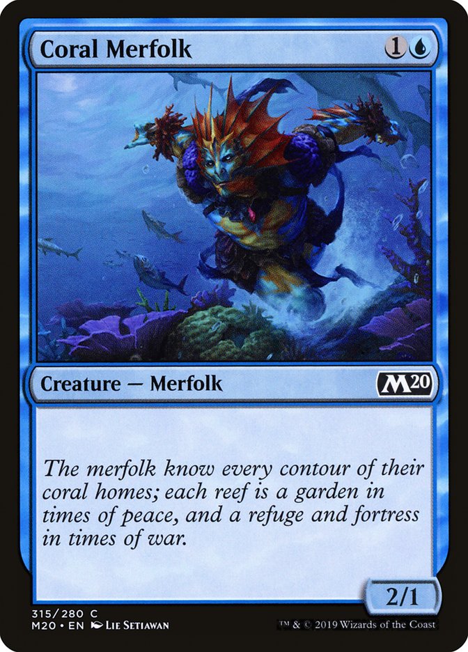 Coral Merfolk [Core Set 2020] | Card Merchant Takapuna