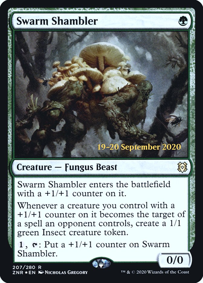 Swarm Shambler [Zendikar Rising Prerelease Promos] | Card Merchant Takapuna