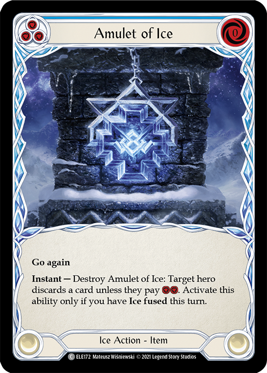 Amulet of Ice [ELE172] (Tales of Aria)  1st Edition Rainbow Foil | Card Merchant Takapuna