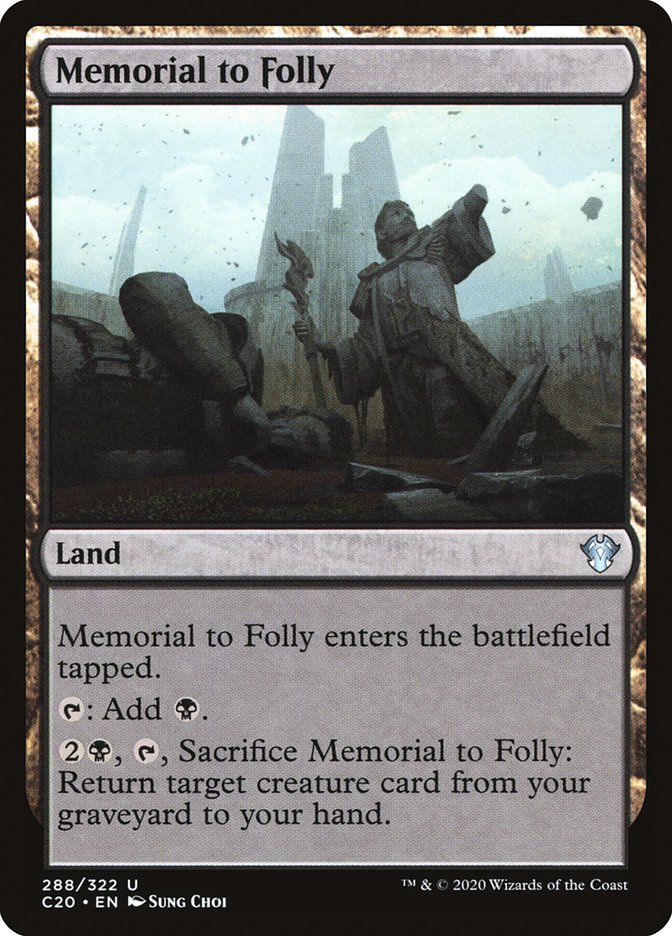 Memorial to Folly [Commander 2020] | Card Merchant Takapuna