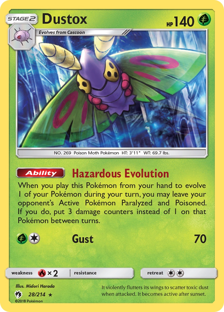 Dustox (28/214) [Sun & Moon: Lost Thunder] | Card Merchant Takapuna