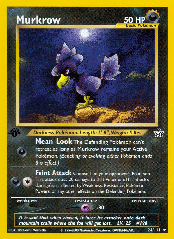 Murkrow (24/111) [Neo Genesis 1st Edition] | Card Merchant Takapuna