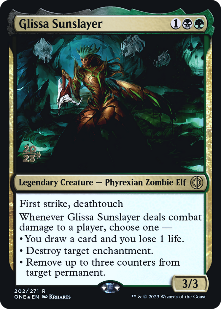 Glissa Sunslayer [Phyrexia: All Will Be One Prerelease Promos] | Card Merchant Takapuna