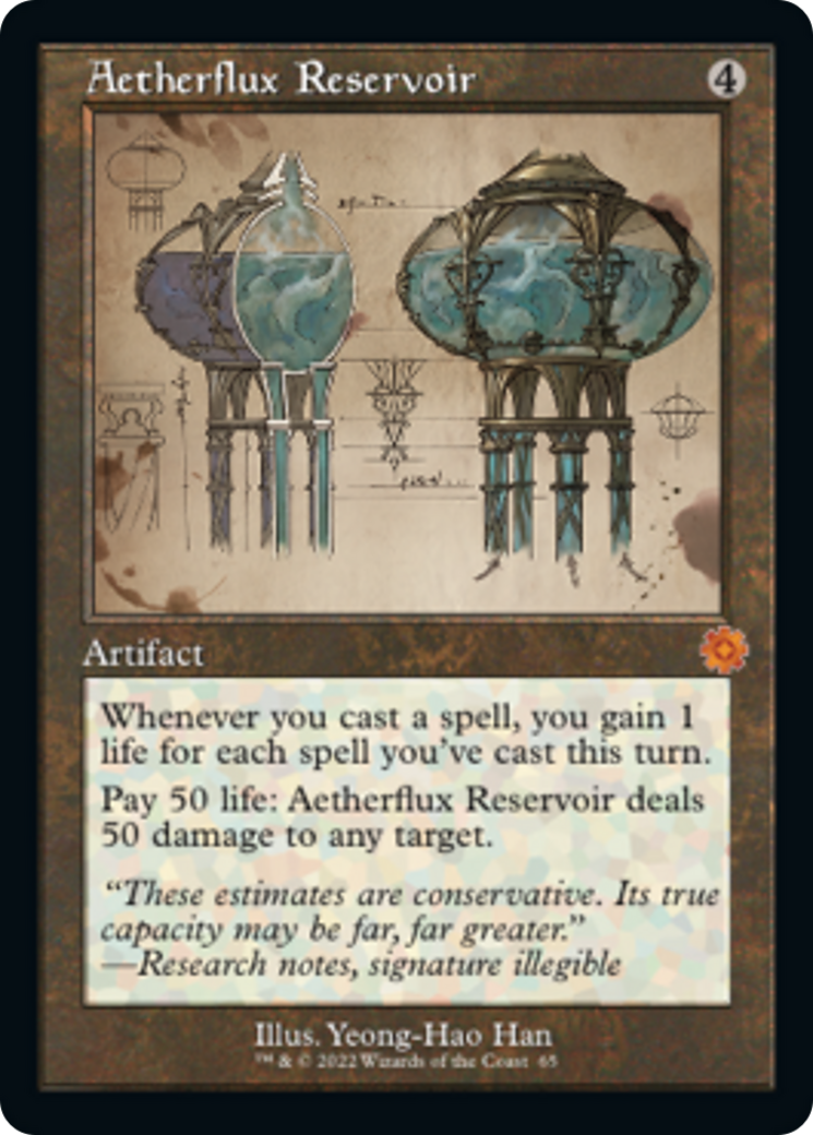 Aetherflux Reservoir (Retro Schematic) [The Brothers' War Retro Artifacts] | Card Merchant Takapuna