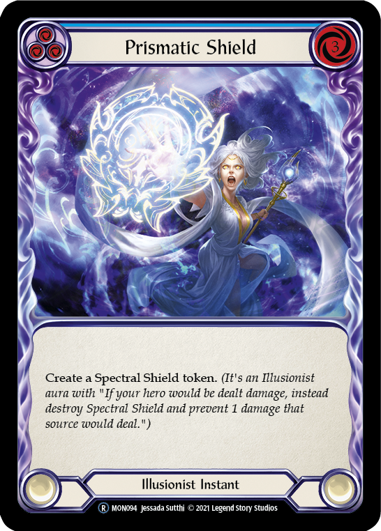 Prismatic Shield (Blue) [U-MON094-RF] (Monarch Unlimited)  Unlimited Rainbow Foil | Card Merchant Takapuna