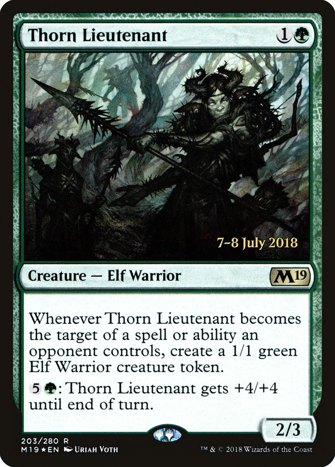 Thorn Lieutenant [Core Set 2019 Prerelease Promos] | Card Merchant Takapuna