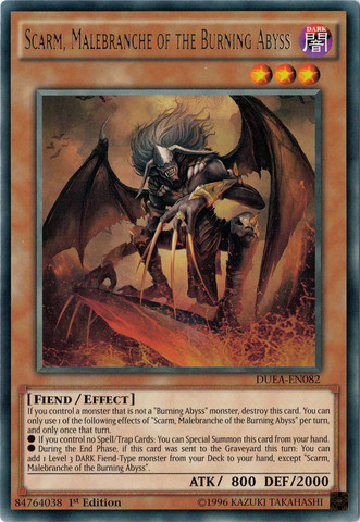 Scarm, Malebranche of the Burning Abyss [DUEA-EN082] Rare | Card Merchant Takapuna