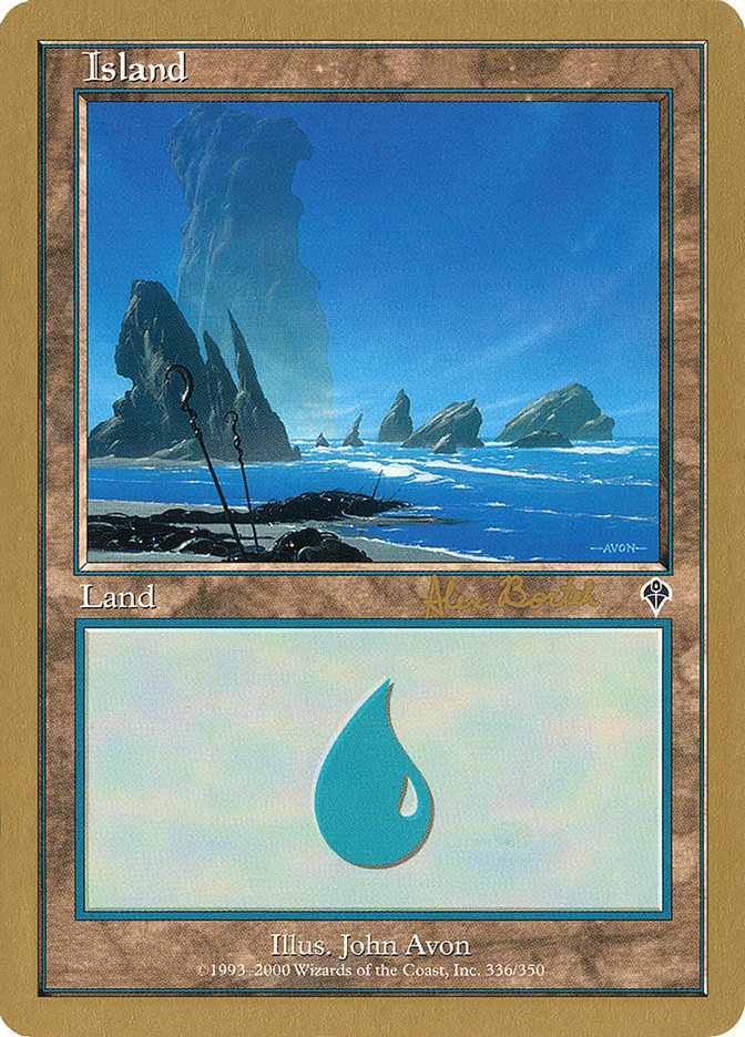 Island (ab336a) (Alex Borteh) [World Championship Decks 2001] | Card Merchant Takapuna