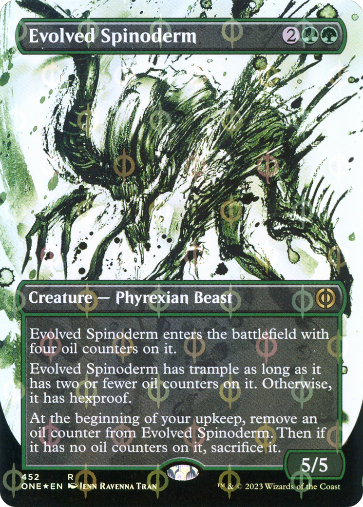 Evolved Spinoderm (Borderless Ichor Step-and-Compleat Foil) [Phyrexia: All Will Be One] | Card Merchant Takapuna