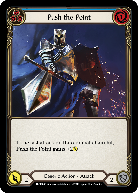 Push the Point (Blue) [ARC190-C] (Arcane Rising)  1st Edition Normal | Card Merchant Takapuna