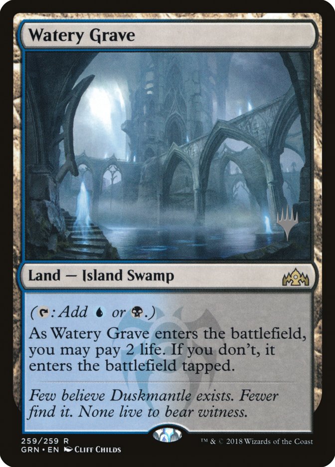 Watery Grave (Promo Pack) [Guilds of Ravnica Promos] | Card Merchant Takapuna