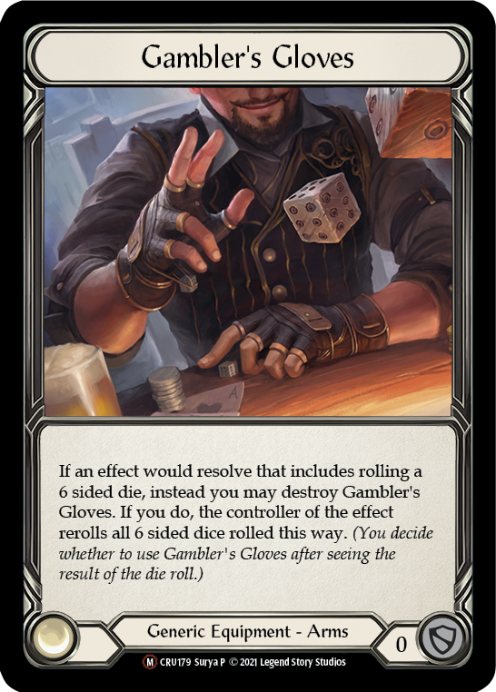 Gambler's Gloves [U-CRU179] (Crucible of War Unlimited)  Unlimited Normal | Card Merchant Takapuna