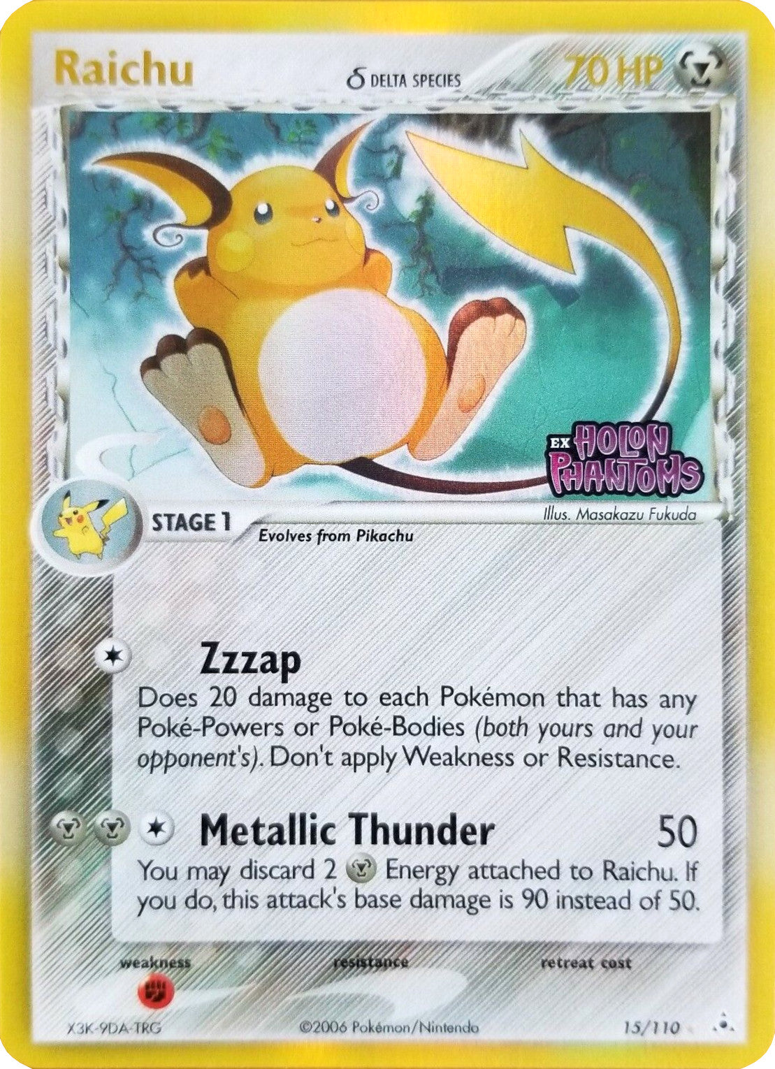 Raichu (15/110) (Delta Species) (Stamped) [EX: Holon Phantoms] | Card Merchant Takapuna