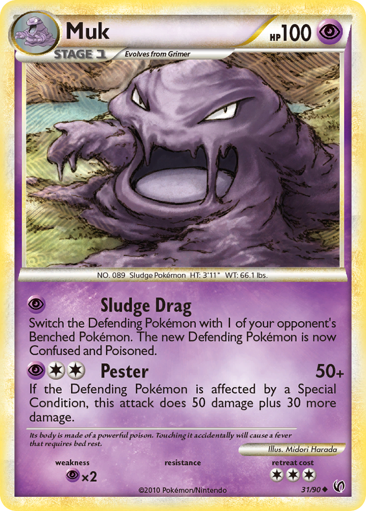 Muk (31/90) [HeartGold & SoulSilver: Undaunted] | Card Merchant Takapuna