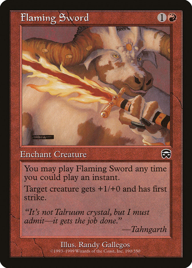 Flaming Sword [Mercadian Masques] | Card Merchant Takapuna