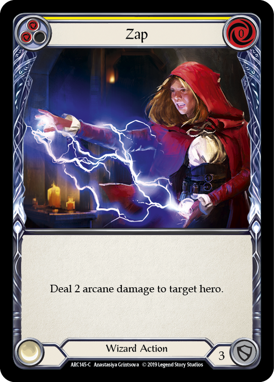 Zap (Yellow) [ARC145-C] (Arcane Rising)  1st Edition Normal | Card Merchant Takapuna