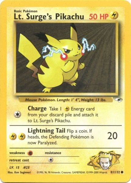 Lt. Surge's Pikachu (81/132) [Gym Heroes Unlimited] | Card Merchant Takapuna