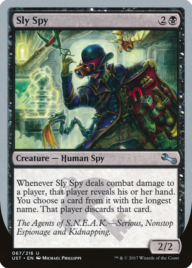 Sly Spy ("Serious, Nonstop Espionage and Kidnapping") [Unstable] | Card Merchant Takapuna