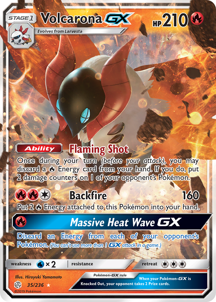 Volcarona GX (35/236) [Sun & Moon: Cosmic Eclipse] | Card Merchant Takapuna