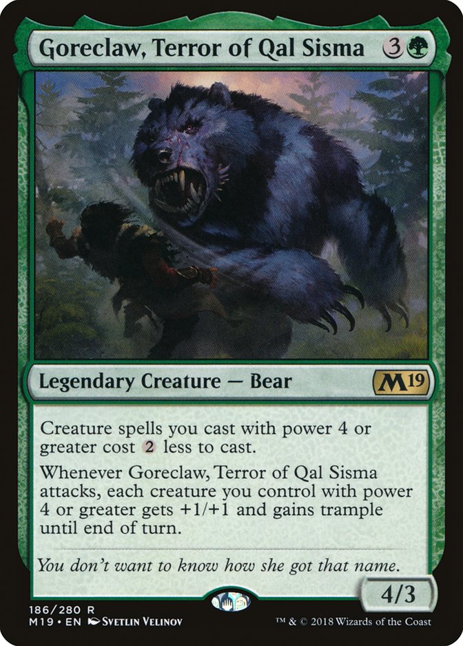 Goreclaw, Terror of Qal Sisma [Core Set 2019] | Card Merchant Takapuna