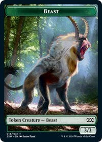 Beast // Treasure Double-Sided Token [Double Masters Tokens] | Card Merchant Takapuna