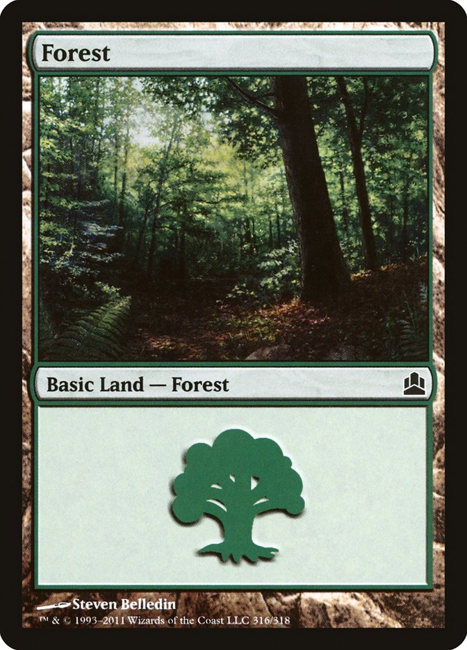 Forest (316) [Commander 2011] | Card Merchant Takapuna