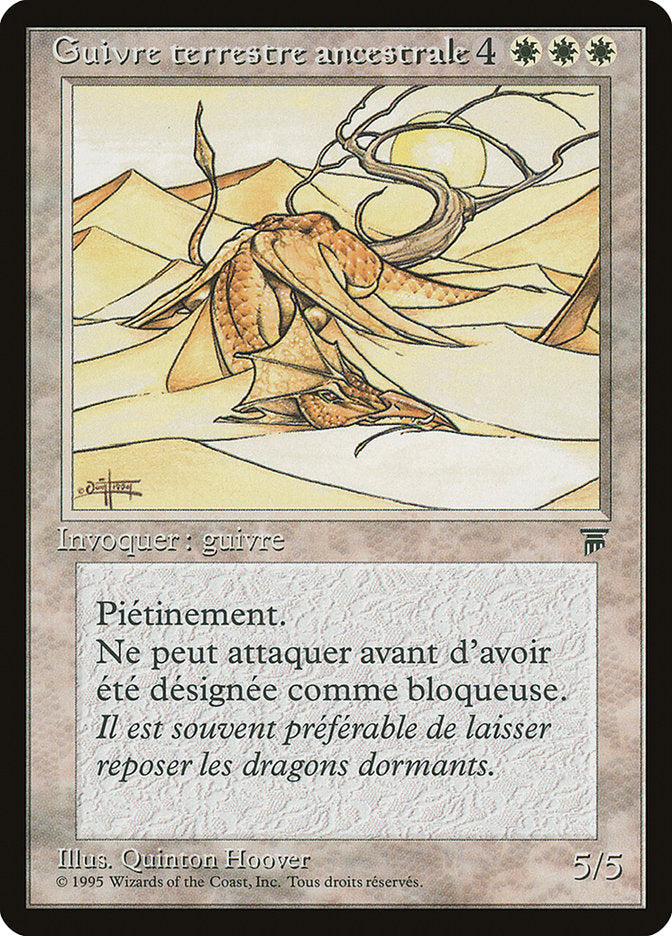 Elder Land Wurm (French) - "Guivre terrestre ancestorale" [Renaissance] | Card Merchant Takapuna