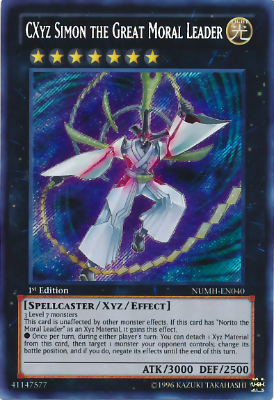 CXyz Simon the Great Moral Leader [NUMH-EN040] Secret Rare | Card Merchant Takapuna