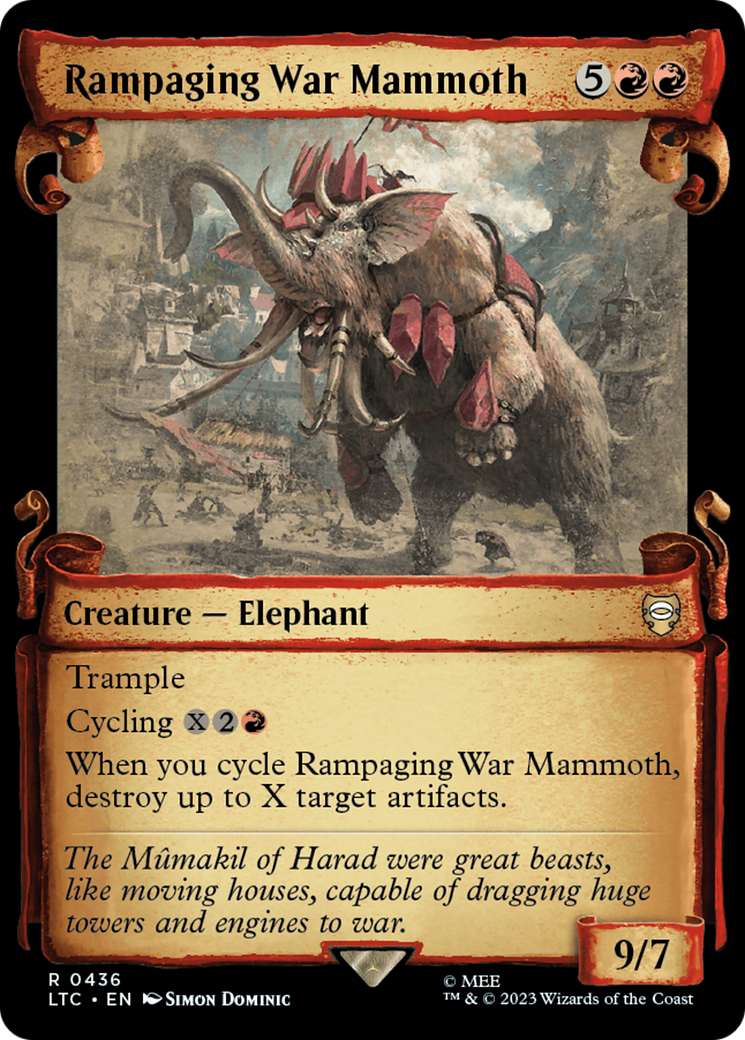 Rampaging War Mammoth [The Lord of the Rings: Tales of Middle-Earth Commander Showcase Scrolls] | Card Merchant Takapuna