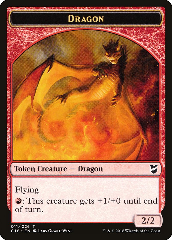 Dragon Egg // Dragon Double-Sided Token [Commander 2018 Tokens] | Card Merchant Takapuna