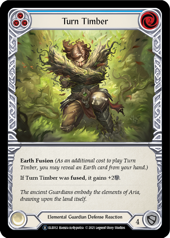 Turn Timber (Blue) [U-ELE012] (Tales of Aria Unlimited)  Unlimited Normal | Card Merchant Takapuna