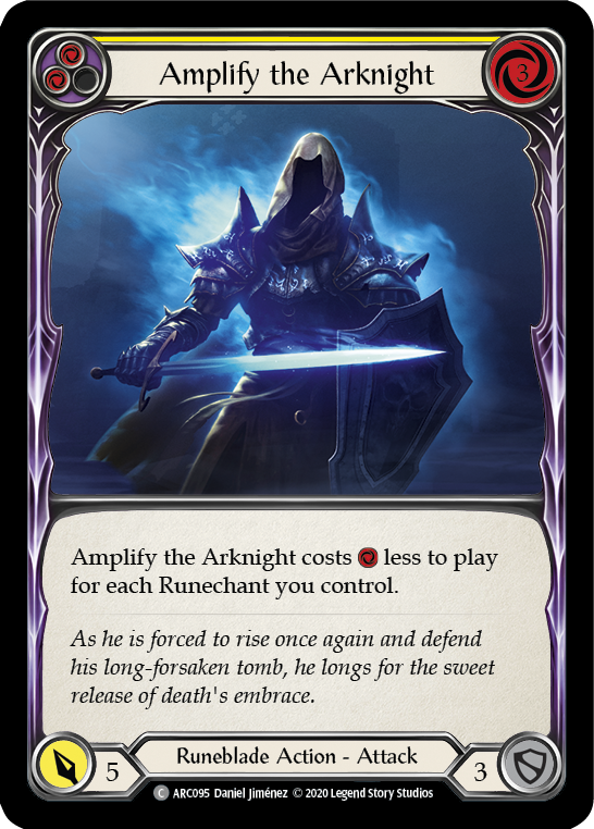 Amplify the Arknight (Yellow) [U-ARC095] (Arcane Rising Unlimited)  Unlimited Rainbow Foil | Card Merchant Takapuna