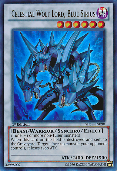 Celestial Wolf Lord, Blue Sirius [SHSP-EN090] Ultra Rare | Card Merchant Takapuna