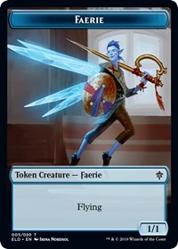 Faerie // Food (15) Double-Sided Token [Throne of Eldraine Tokens] | Card Merchant Takapuna