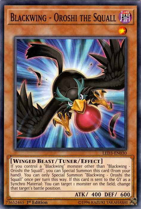 Blackwing - Oroshi the Squall [LED3-EN030] Common | Card Merchant Takapuna