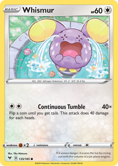 Whismur (135/185) [Sword & Shield: Vivid Voltage] | Card Merchant Takapuna