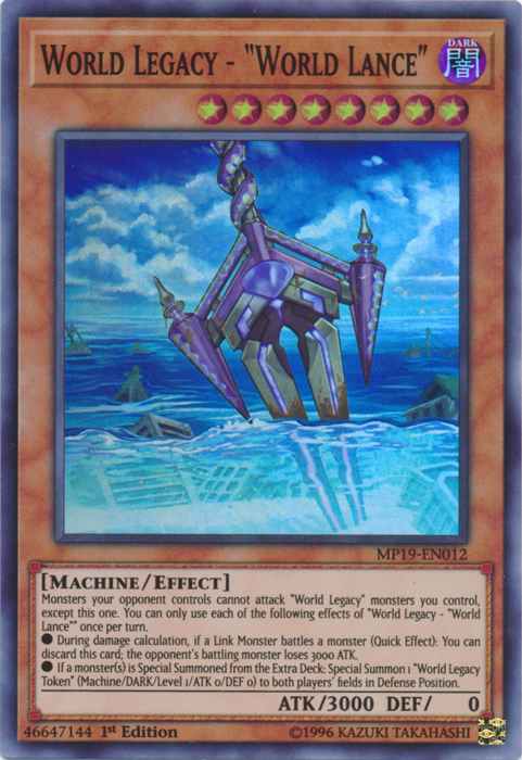 World Legacy - "World Lance" [MP19-EN012] Super Rare | Card Merchant Takapuna