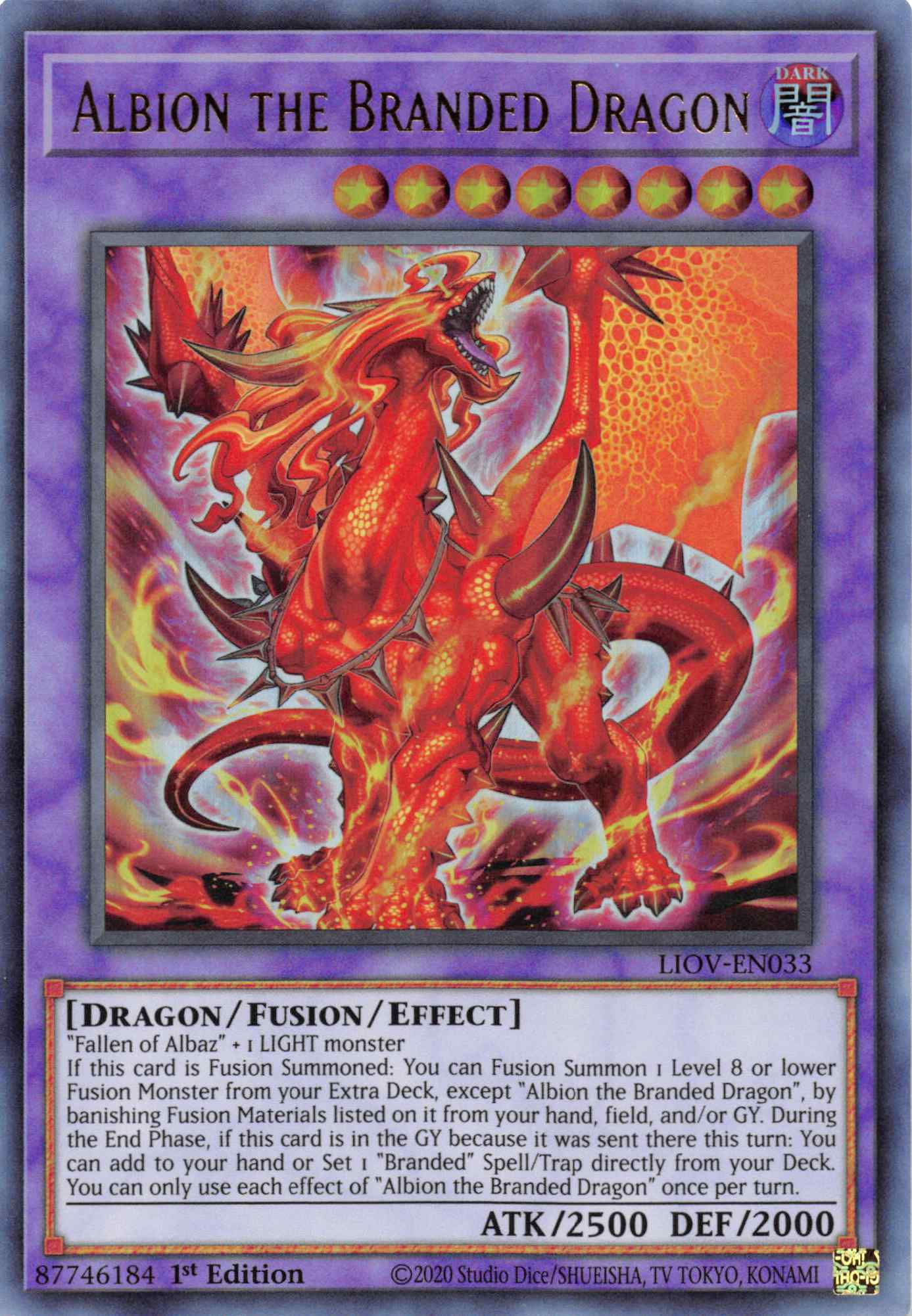 Albion the Branded Dragon [LIOV-EN033] Ultra Rare | Card Merchant Takapuna