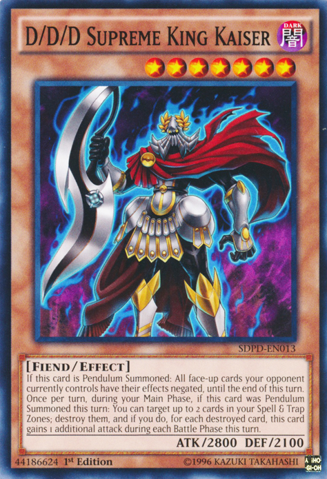 D/D/D Supreme King Kaiser [SDPD-EN013] Common | Card Merchant Takapuna