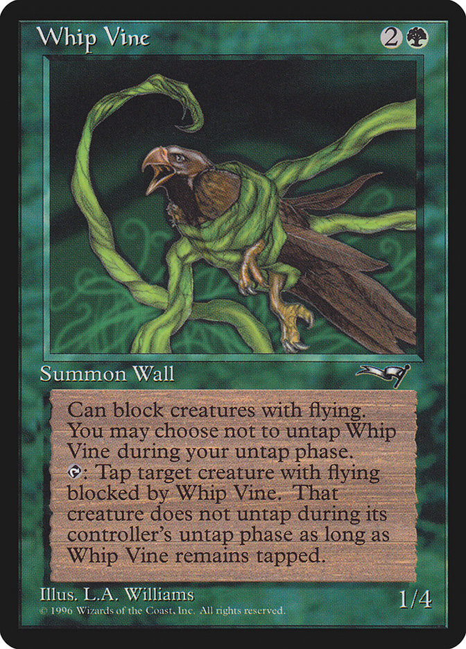 Whip Vine (Holding Bird) [Alliances] | Card Merchant Takapuna