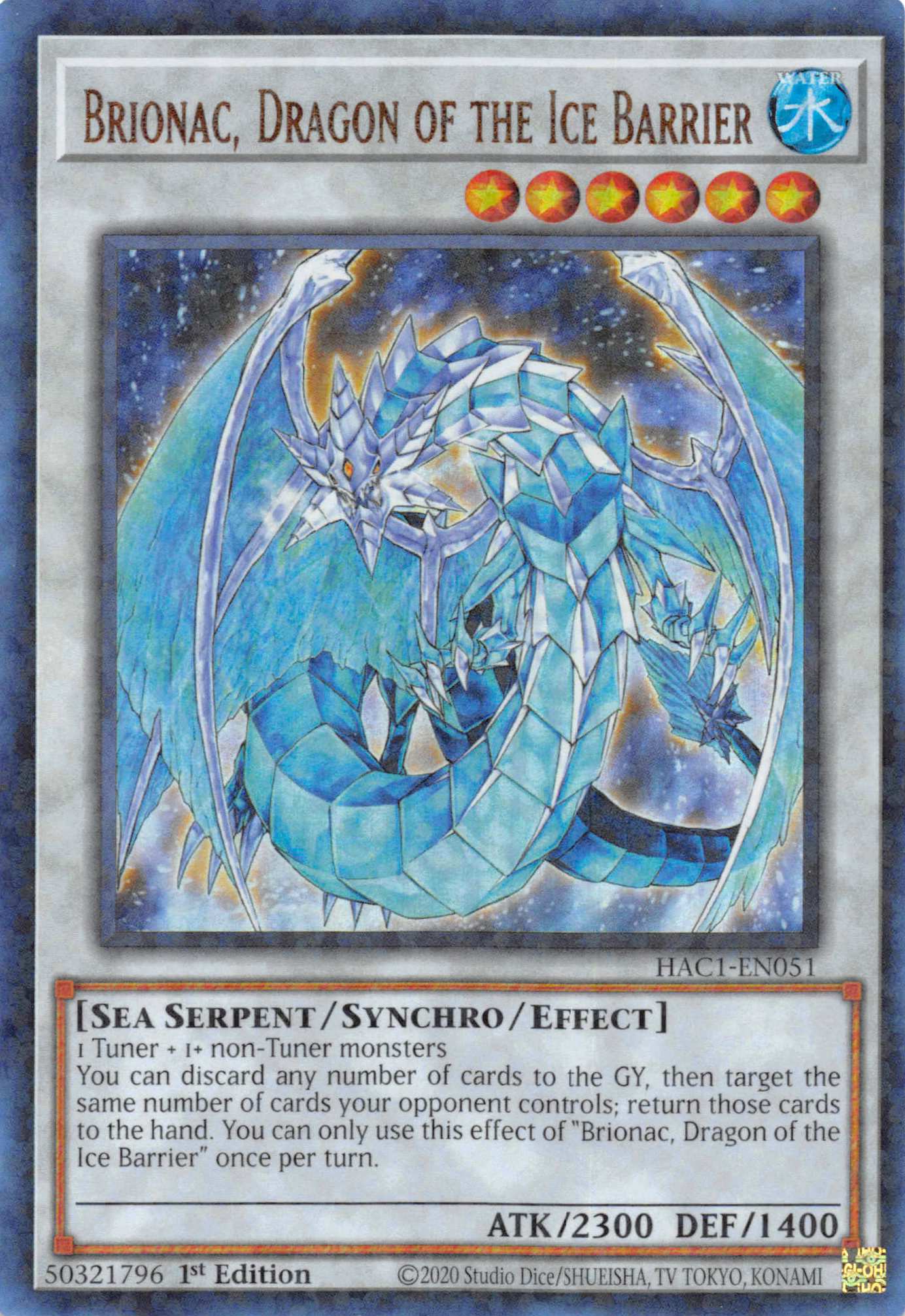 Brionac, Dragon of the Ice Barrier (Duel Terminal) [HAC1-EN051] Parallel Rare | Card Merchant Takapuna