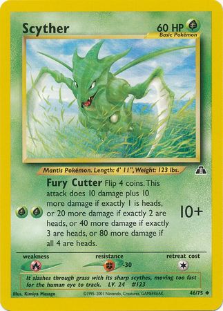 Scyther (46/75) [Neo Discovery Unlimited] | Card Merchant Takapuna