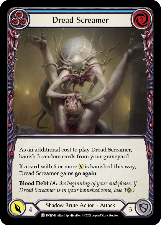 Dread Screamer (Blue) [MON143] (Monarch)  1st Edition Normal | Card Merchant Takapuna