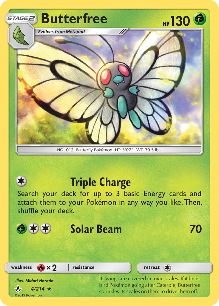 Butterfree (4/214) [Sun & Moon: Unbroken Bonds] | Card Merchant Takapuna