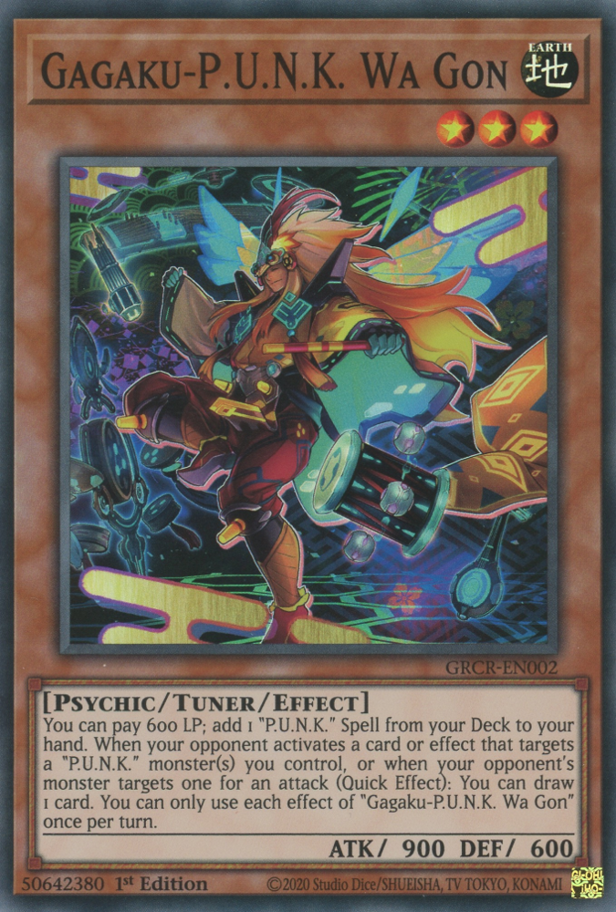 Gagaku-P.U.N.K. Wa Gon [GRCR-EN002] Super Rare | Card Merchant Takapuna