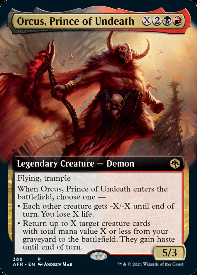 Orcus, Prince of Undeath (Extended Art) [Dungeons & Dragons: Adventures in the Forgotten Realms] | Card Merchant Takapuna