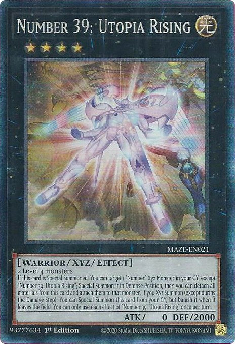 Number 39: Utopia Rising [MAZE-EN021] Collector's Rare | Card Merchant Takapuna