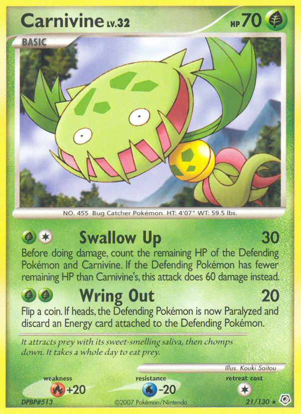 Carnivine (21/130) [Diamond & Pearl: Base Set] | Card Merchant Takapuna