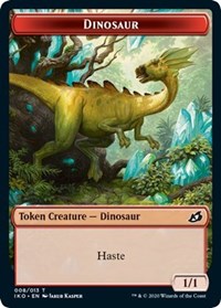 Dinosaur // Human Soldier (003) Double-Sided Token [Ikoria: Lair of Behemoths Tokens] | Card Merchant Takapuna