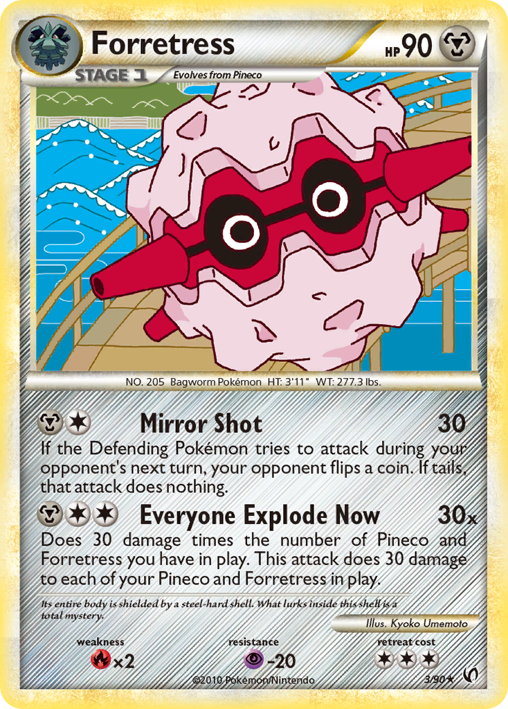 Forretress (3/90) [HeartGold & SoulSilver: Undaunted] | Card Merchant Takapuna